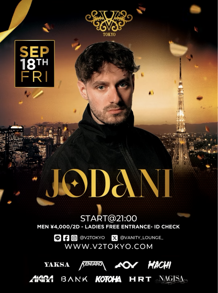 JODANI — 2026-09-18 V2TOKYO 来日公演フライヤー
