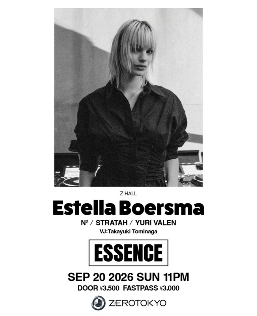 Estella Boersma — 2026-09-20 ZEROTOKYO 来日公演フライヤー