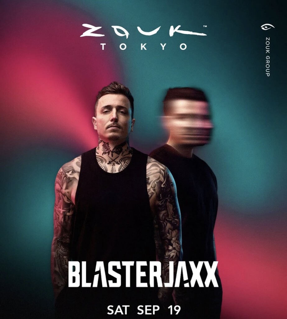 BLASTER JAXX — 2026-09-19 Zouk Tokyo 来日公演フライヤー