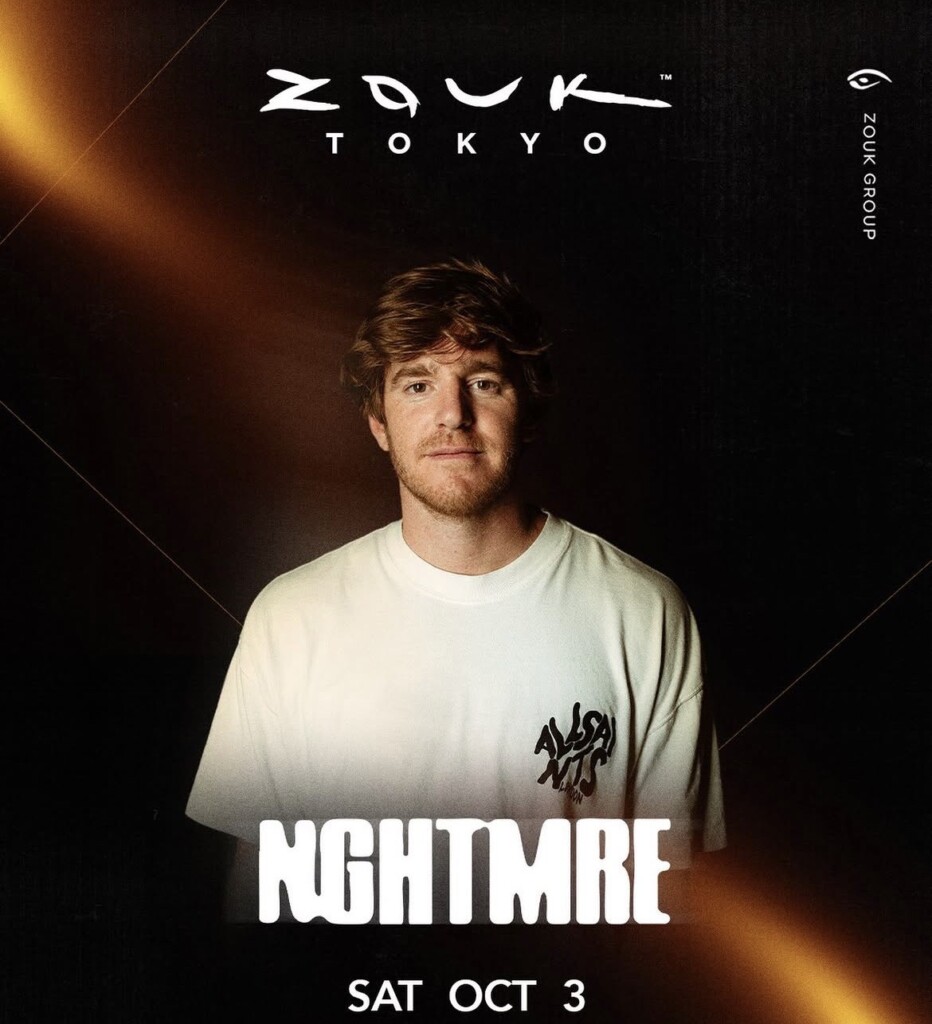 NGHTMRE — 2026-10-03 Zouk Tokyo 来日公演フライヤー