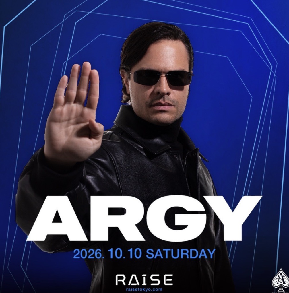 ARGY — 2026-10-10 RAISE 来日公演フライヤー